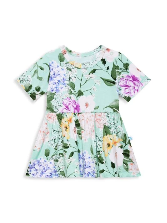 Posh Peanut Baby Girl's Erin 2-Piece Floral Short-Sleeve Peplum Top & Plaid Bloomer Set For Kids 4 Posh Peanut Baby Girl's Erin 2-Piece Floral Short-Sleeve Peplum Top & Plaid Bloomer Set For Kids - Image 2