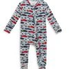 Posh Peanut Baby Boy's Miles Dual-End Zip-Up One-Piece Footie For Kids