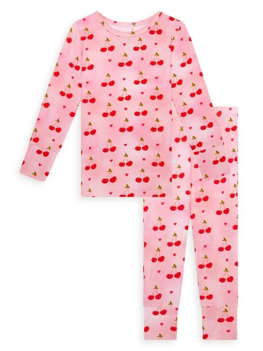 Posh Peanut Little Girl's & Girl's Very Cherry 2-Piece Pajama Set For Kids 3 Posh Peanut Little Girl's & Girl's Very Cherry 2-Piece Pajama Set For Kids