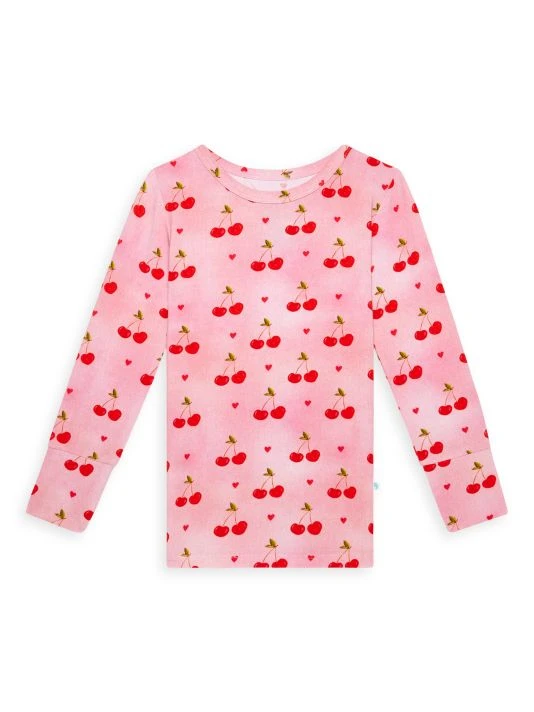 Posh Peanut Little Girl's & Girl's Very Cherry 2-Piece Pajama Set For Kids 4 Posh Peanut Little Girl's & Girl's Very Cherry 2-Piece Pajama Set For Kids - Image 2