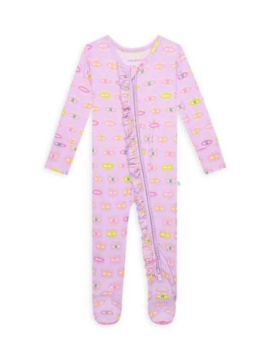 Posh Peanut Baby Girl's Cleo Ruffled Footie For Kids 4 Posh Peanut Baby Girl's Cleo Ruffled Footie For Kids - Image 2