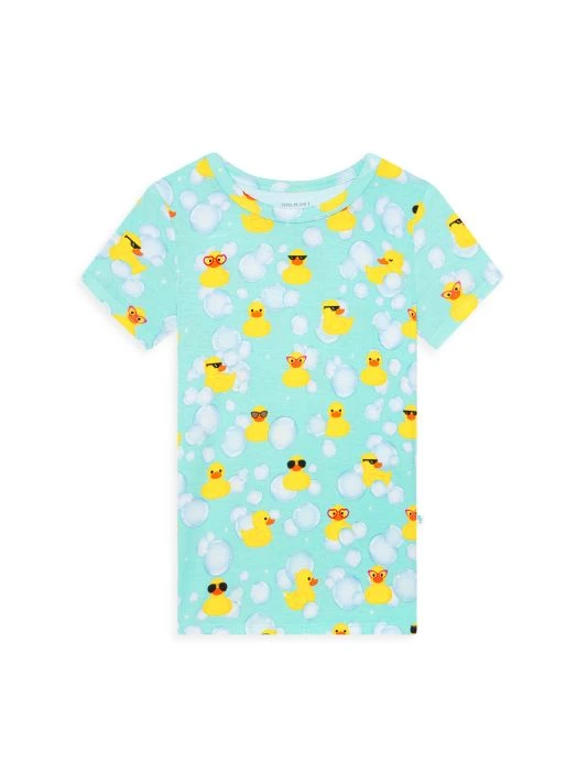 Posh Peanut Little Kid's Ducky 2-Piece T-Shirt & Shorts Pajama Set For Kids 4 Posh Peanut Little Kid's Ducky 2-Piece T-Shirt & Shorts Pajama Set For Kids - Image 2