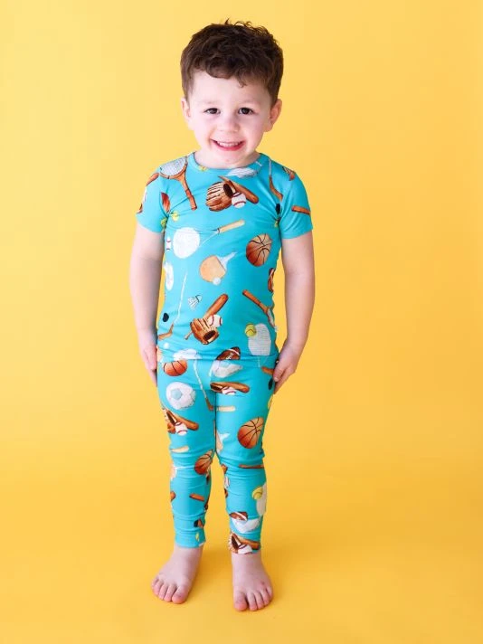 Posh Peanut Baby Boy's & Little Boy's Sports Day Short-Sleeve Pajama Set For Kids 6 Posh Peanut Baby Boy's & Little Boy's Sports Day Short-Sleeve Pajama Set For Kids - Image 4