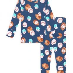 Posh Peanut Baby's & Little Kid's 2-Piece Homer Baseball Print Pajama Set For Kids